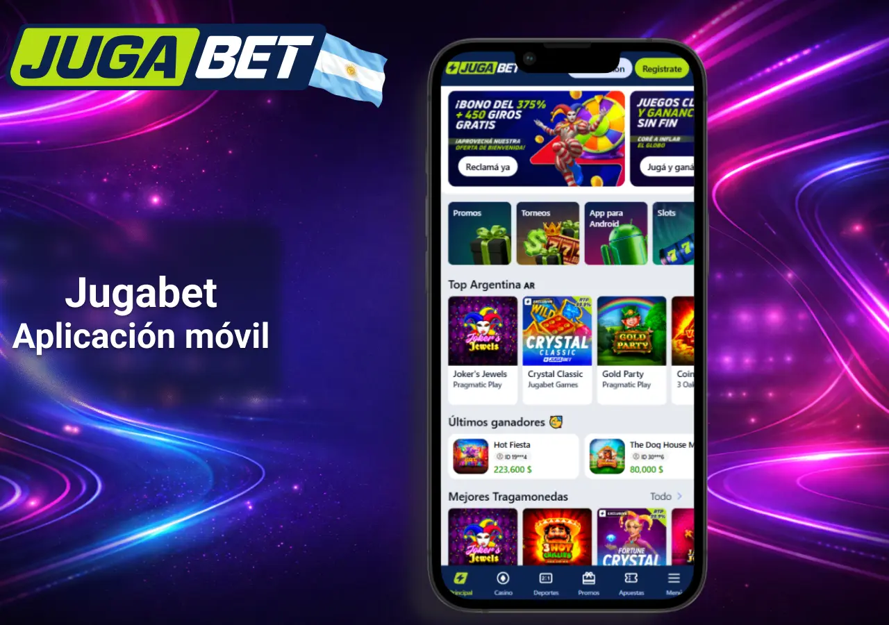 Jugabet Argentina aplicación móvil oficial para apostar en casino online desde celular